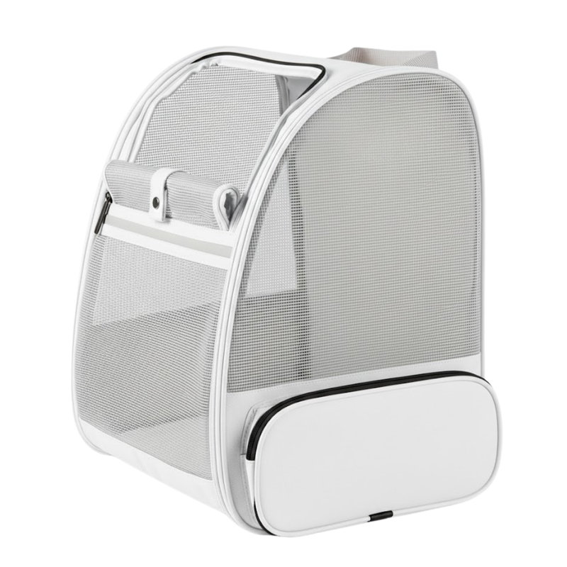 Bubble Pet Backpack Carrier with Mesh Sides and Removable Mat