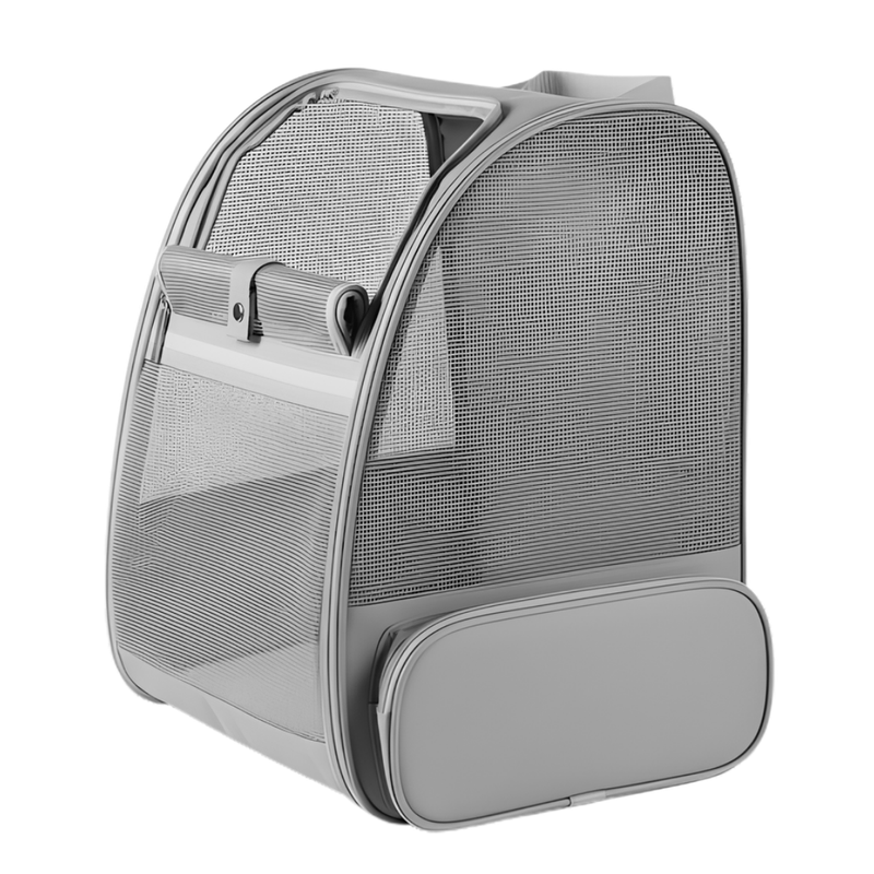 Bubble Pet Backpack Carrier with Mesh Sides and Removable Mat