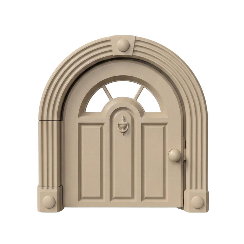 Cat Interior Door Pass-Through with Closeable No-Flap Opening