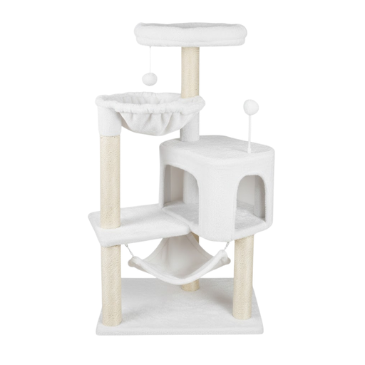 Cat Tree Tower with Condo, Hammock, and Sisal Scratching Posts