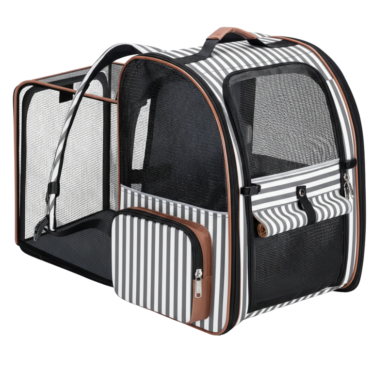 Cat Carrier Backpack With Expandable Back And Sun Shade Cover