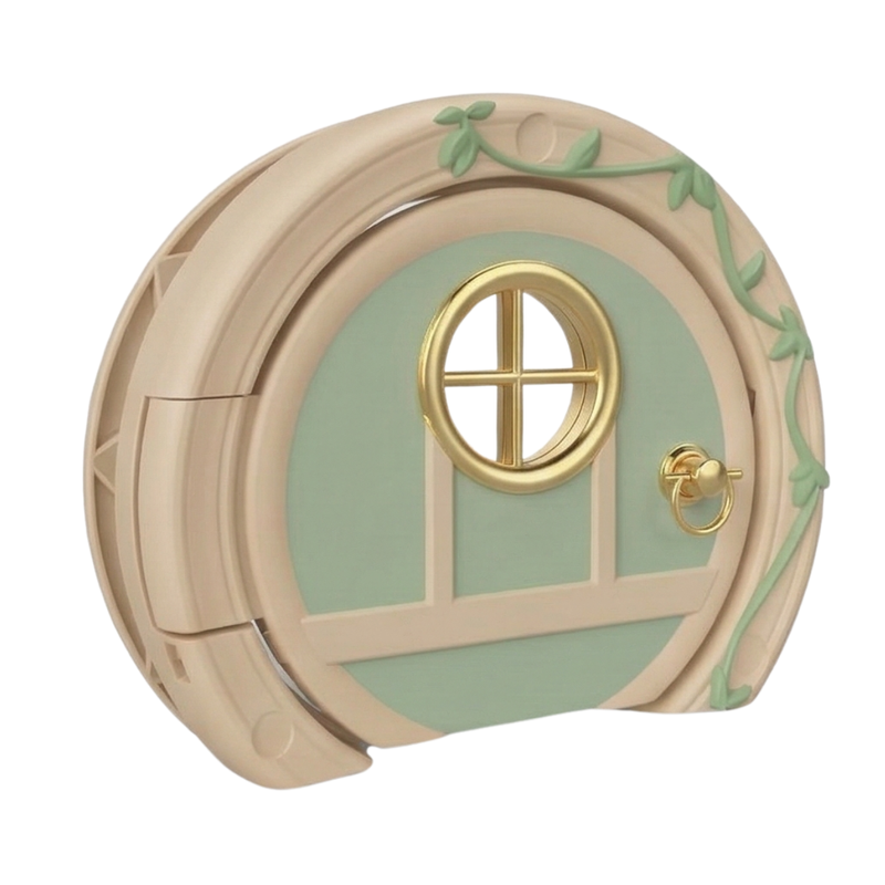 Cat Door for Interior Doors with Locking Knob and Flapless Entry