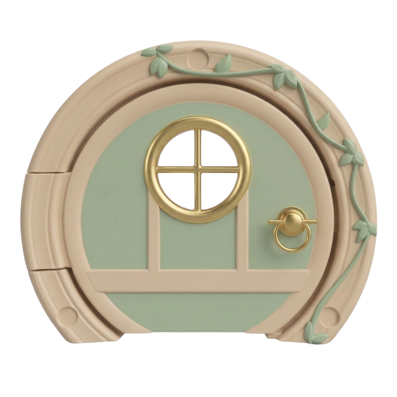 Cat Door for Interior Doors with Locking Knob and Flapless Entry