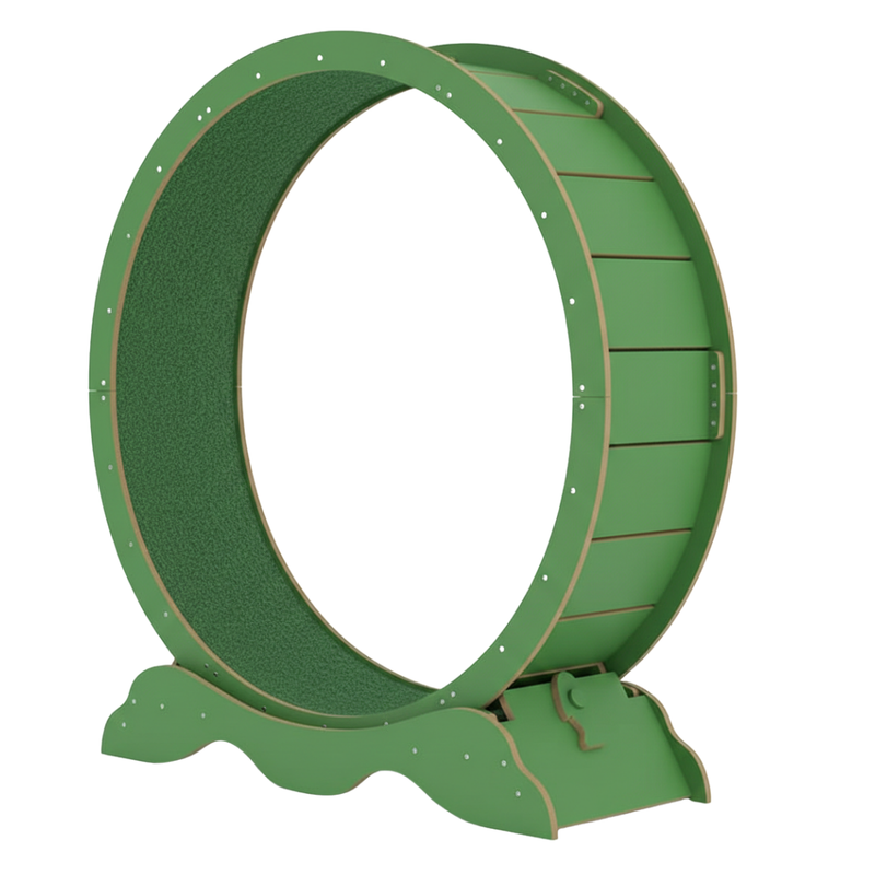 Indoor Cat Exercise Wheel with Carpet Runway and Locking Base