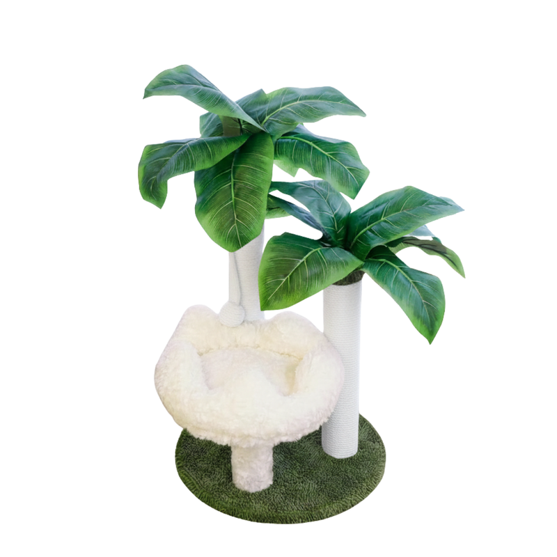 Vertical Cat Scratching Post with Sisal Pole, Dangling Ball, and Base