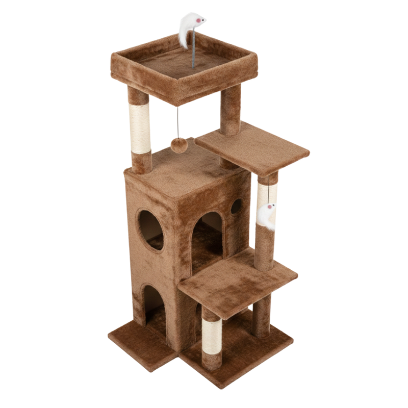 Cat Tree Tower for with Steps, Scratching Posts and Caves