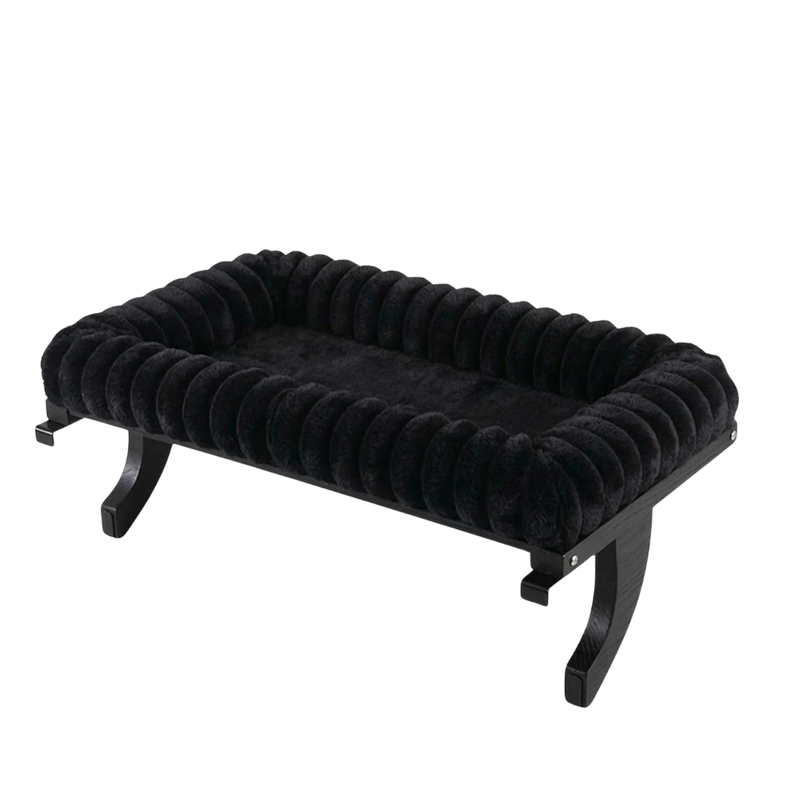 Cat Window Sill Perch with Zipper Cushion, Wood and Metal Frame