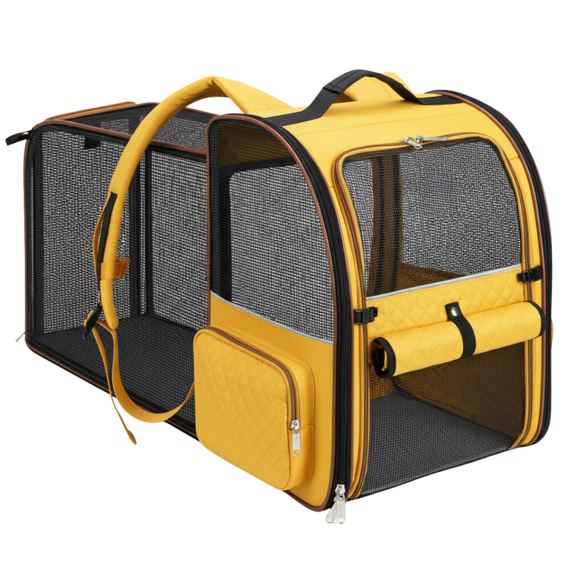Cat Carrier Backpack With Expandable Back And Sun Shade Cover