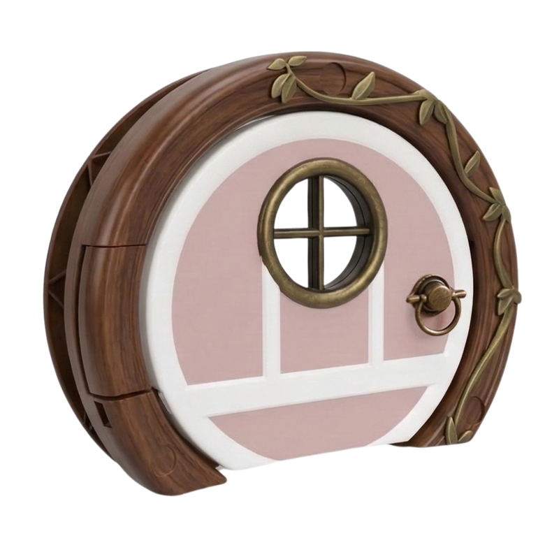 Cat Door for Interior Doors with Locking Knob and Flapless Entry