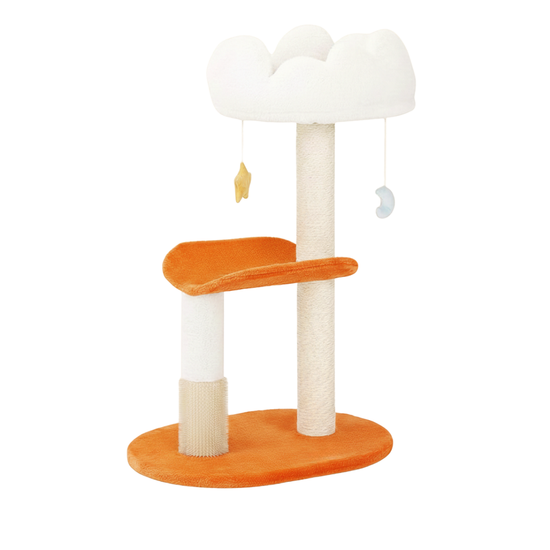 Cloud Cat Tree Tower with Scratching Post, Bed, and Hanging Toy