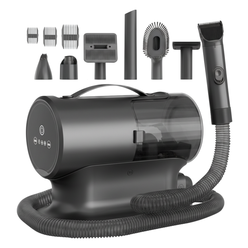 Dog Grooming Vacuum Kit with Hair Trimming Tools and 2L Dust Cup