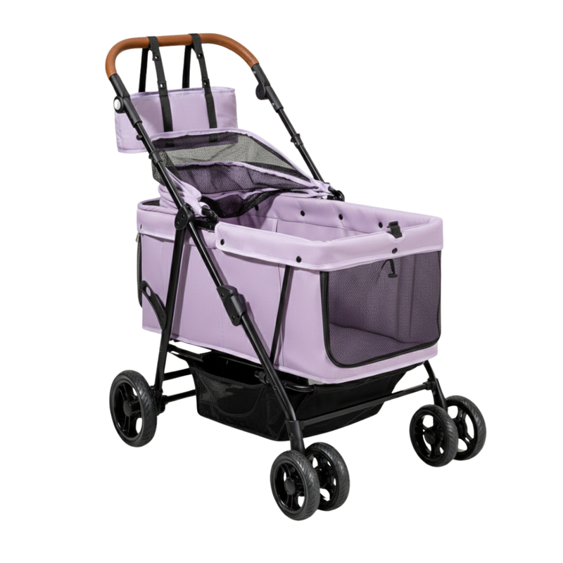 Dog Stroller for Large & Medium Dogs with Foldable Ventilated Cabin
