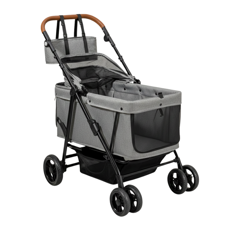 Dog Stroller for Large & Medium Dogs with Foldable Ventilated Cabin