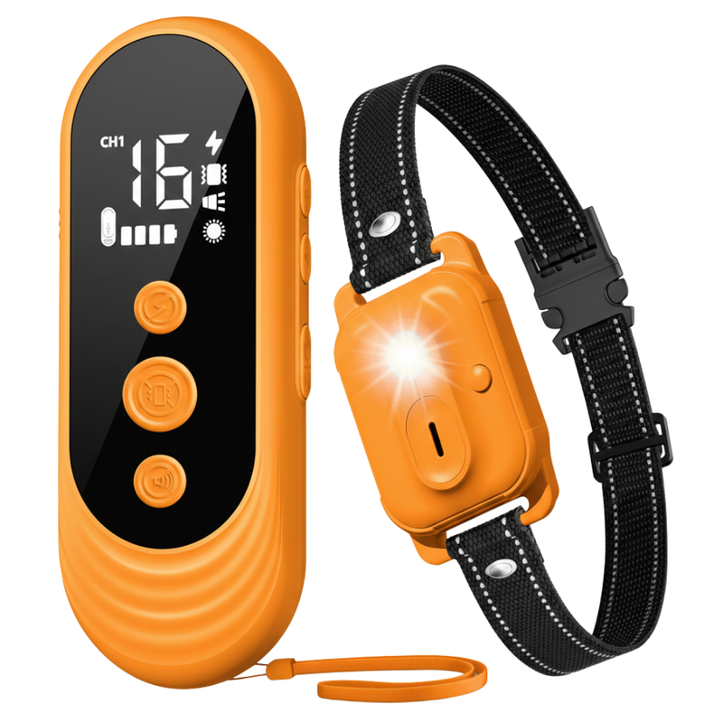 Dog Training Collar with Remote Control, 3 Modes, and Built In Light