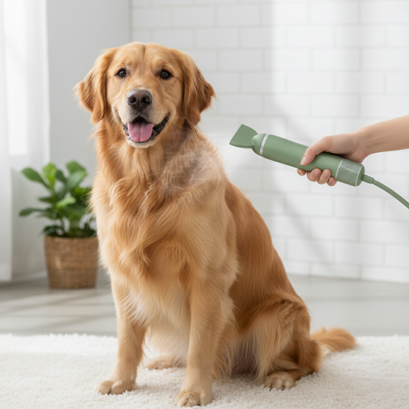 Dog Handheld Dryer with High-Velocity Airflow, Adjustable Heat