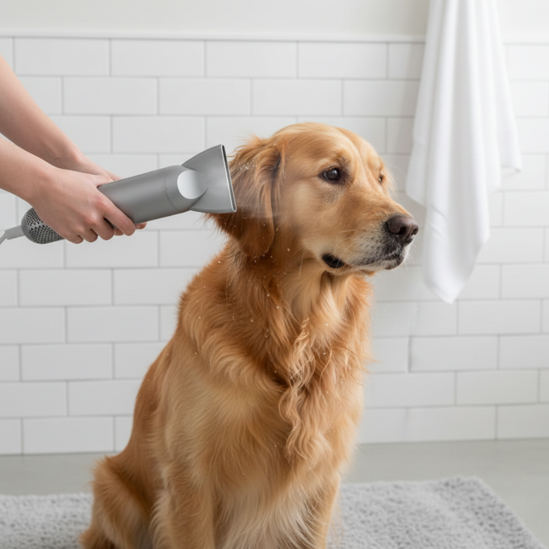 Dog Handheld Grooming Dryer with High-Velocity Airflow and Nozzle Set