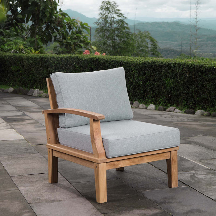 Marina Outdoor Patio Teak Left-Facing Sofa