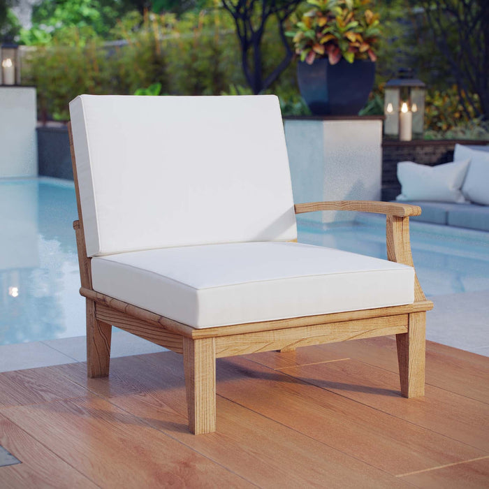 Marina Outdoor Patio Teak Right-Facing Sofa