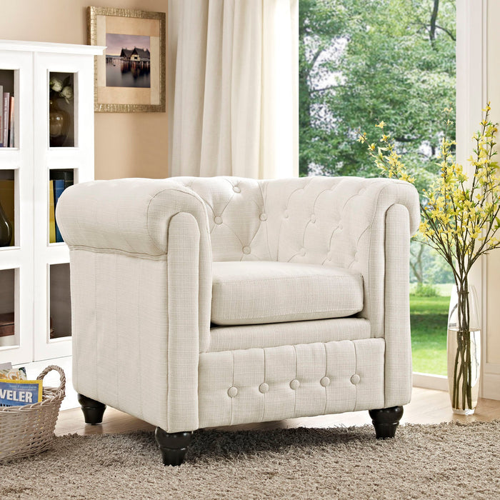 Earl Upholstered Fabric Armchair