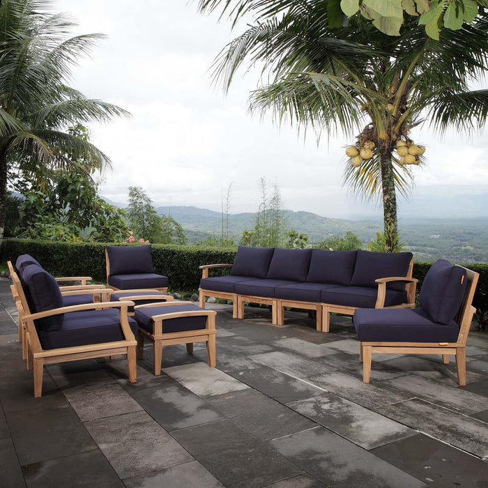 Marina 10 Piece Outdoor Patio Teak Set