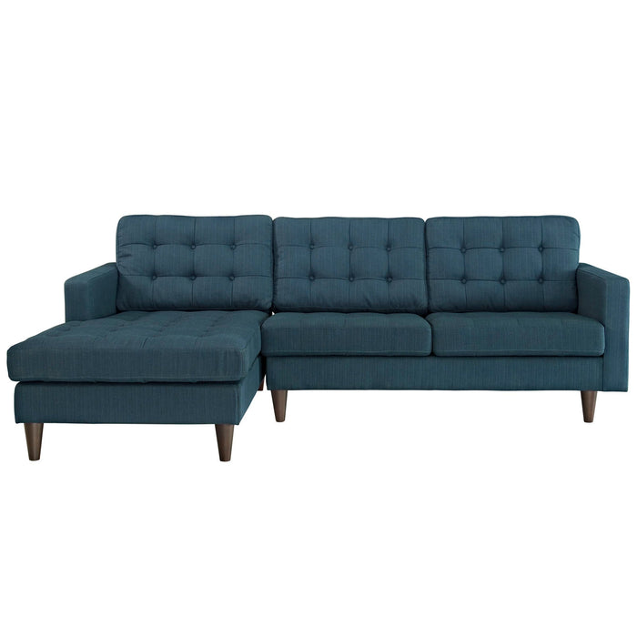 Empress Left-Facing Upholstered Fabric Sectional Sofa