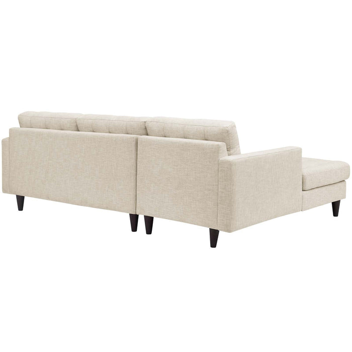 Empress Left-Facing Upholstered Fabric Sectional Sofa