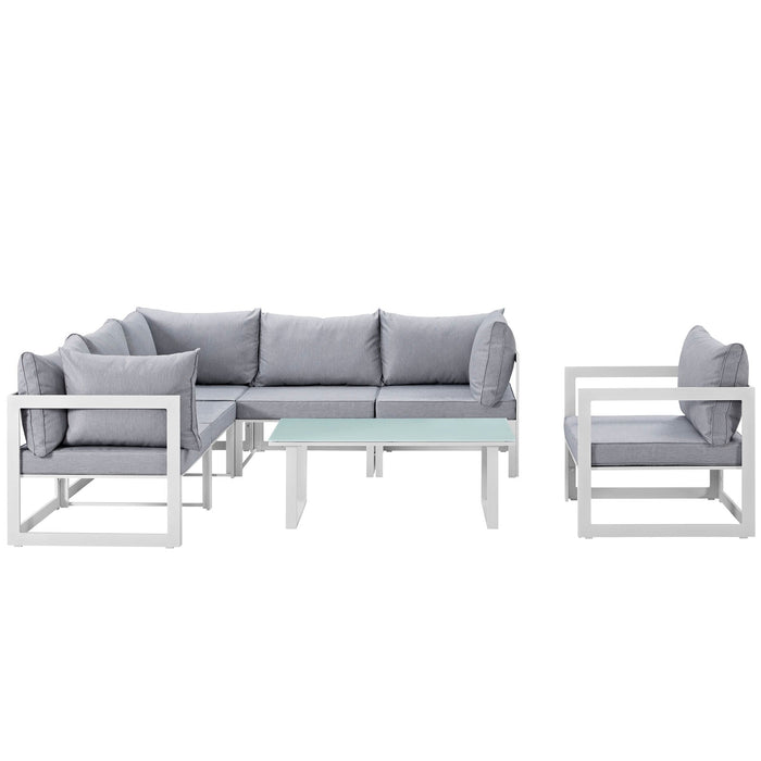 Fortuna 7 Piece Outdoor Patio Sectional Sofa Set