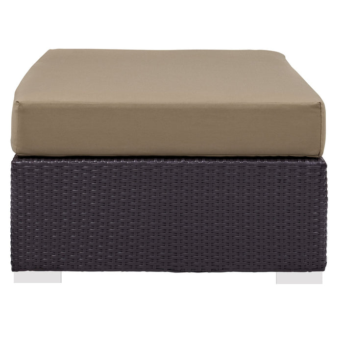 Convene Outdoor Patio Fabric Rectangle Ottoman