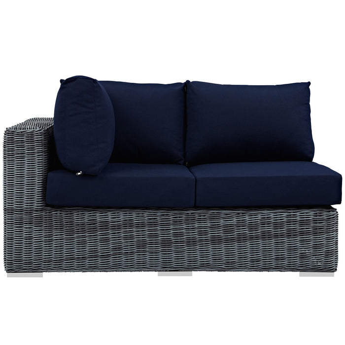 Summon Outdoor Patio Sunbrella® Left Arm Loveseat