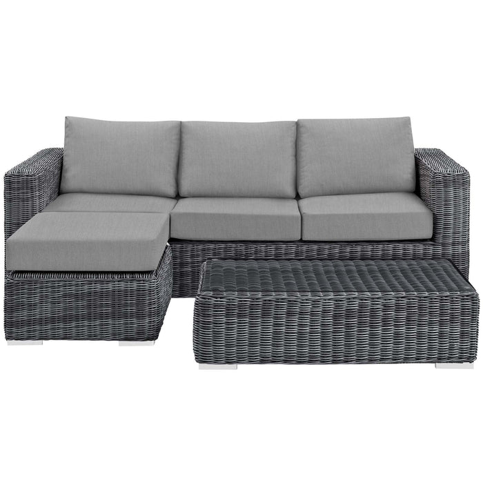 Summon 3 Piece Outdoor Patio Sunbrella® Sectional Set