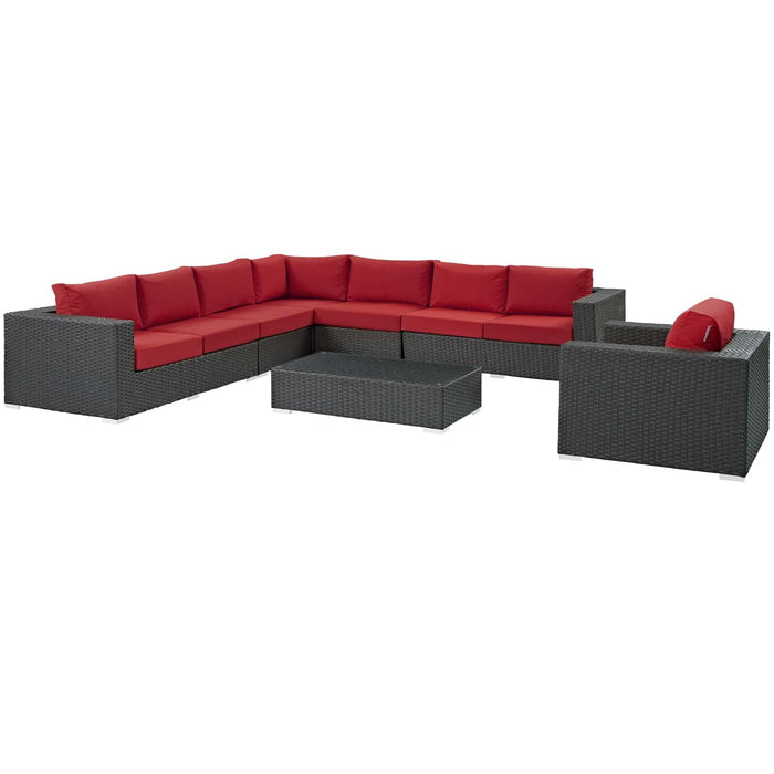 Sojourn 7 Piece Outdoor Patio Sunbrella® Sectional Set