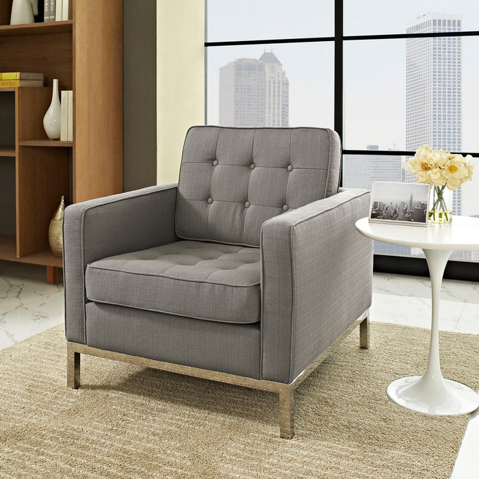 Loft Upholstered Fabric Armchair