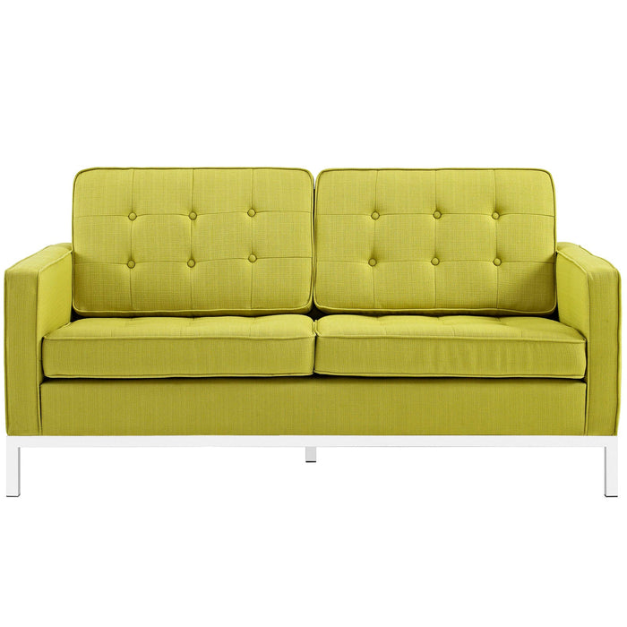 Loft Upholstered Fabric Loveseat