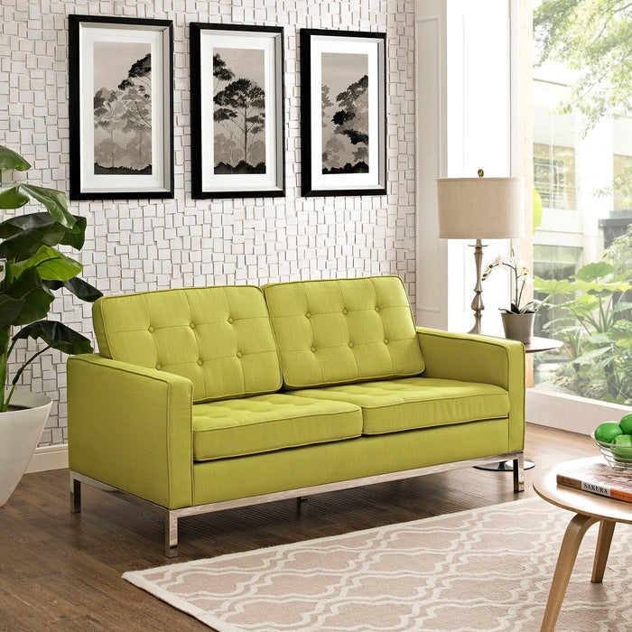 Loft Upholstered Fabric Loveseat