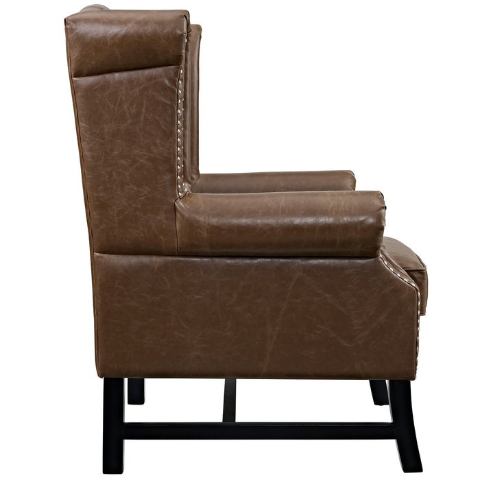 Steer Upholstered Vinyl Armchair