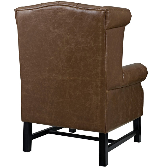 Steer Upholstered Vinyl Armchair