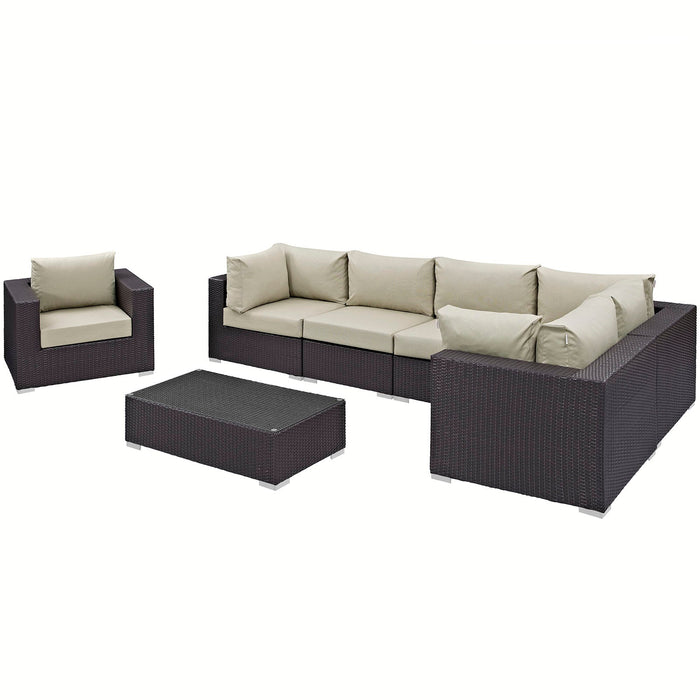 Convene 7 Piece Outdoor Patio Sectional Set