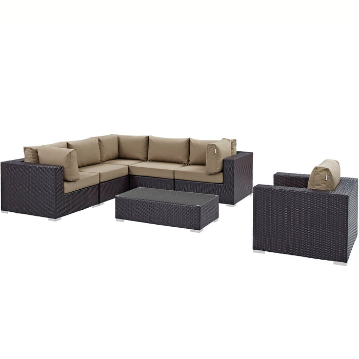 Convene 7 Piece Outdoor Patio Sectional Set