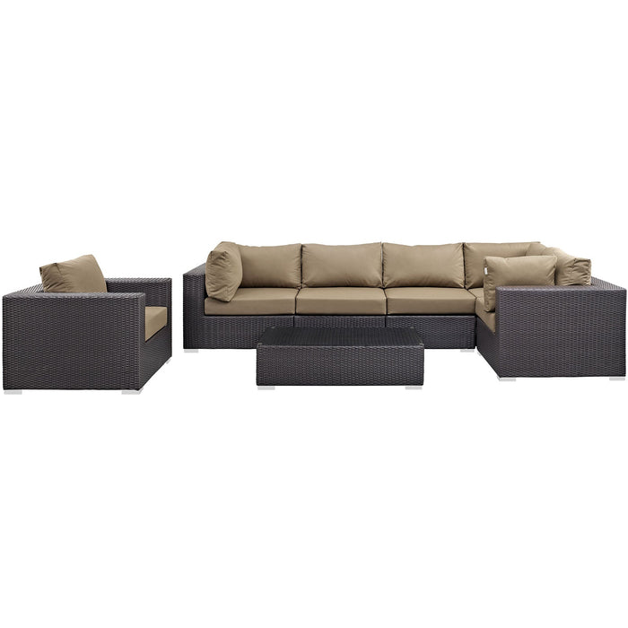 Convene 7 Piece Outdoor Patio Sectional Set