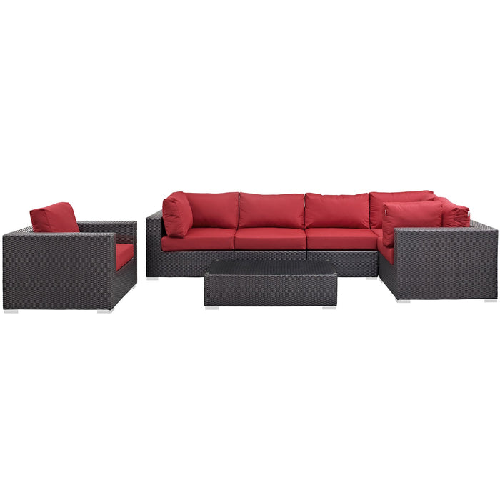 Convene 7 Piece Outdoor Patio Sectional Set