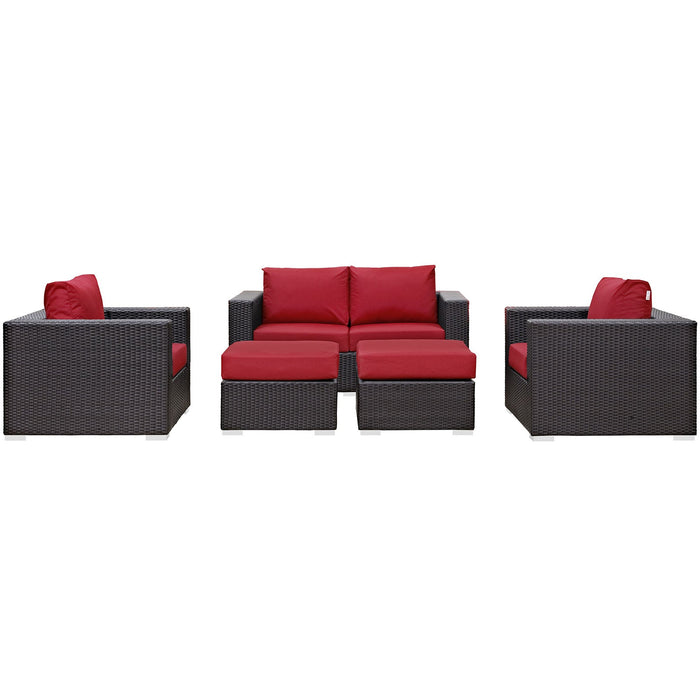 Convene 5 Piece Outdoor Patio Sofa Set