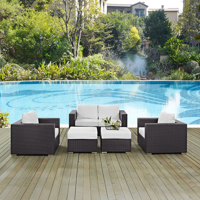 Convene 5 Piece Outdoor Patio Sofa Set