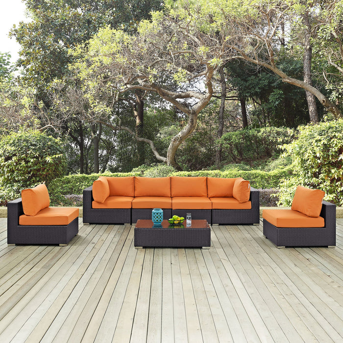 Convene 7 Piece Outdoor Patio Sectional Set