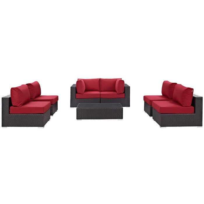 Convene 7 Piece Outdoor Patio Sectional Set