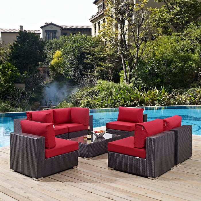 Convene 7 Piece Outdoor Patio Sectional Set