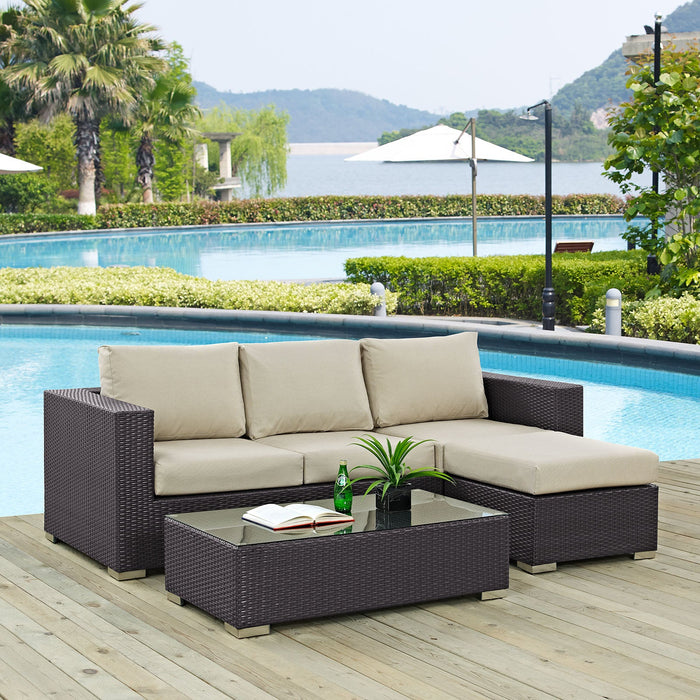 Convene 3 Piece Outdoor Patio Sofa Set