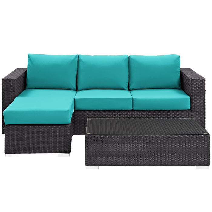 Convene 3 Piece Outdoor Patio Sofa Set