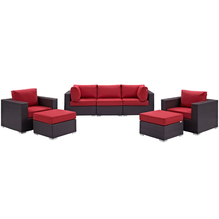 Convene 7 Piece Outdoor Patio Sectional Set