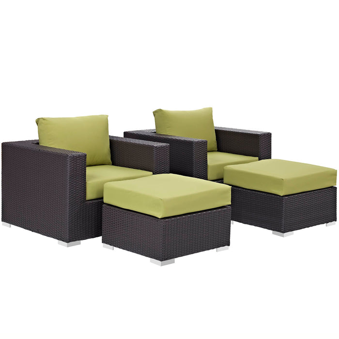 Convene 4 Piece Outdoor Patio Sectional Set