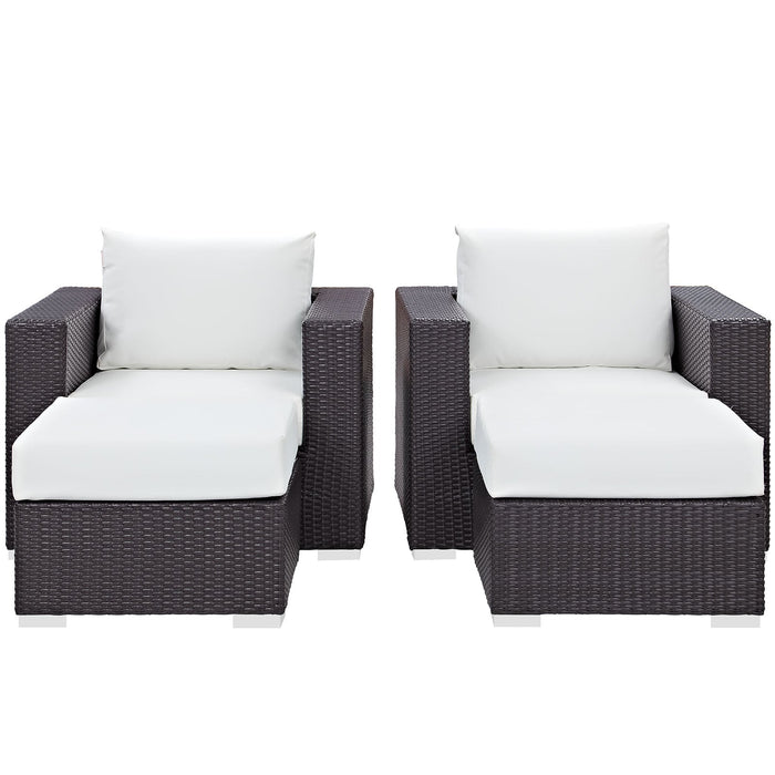 Convene 4 Piece Outdoor Patio Sectional Set